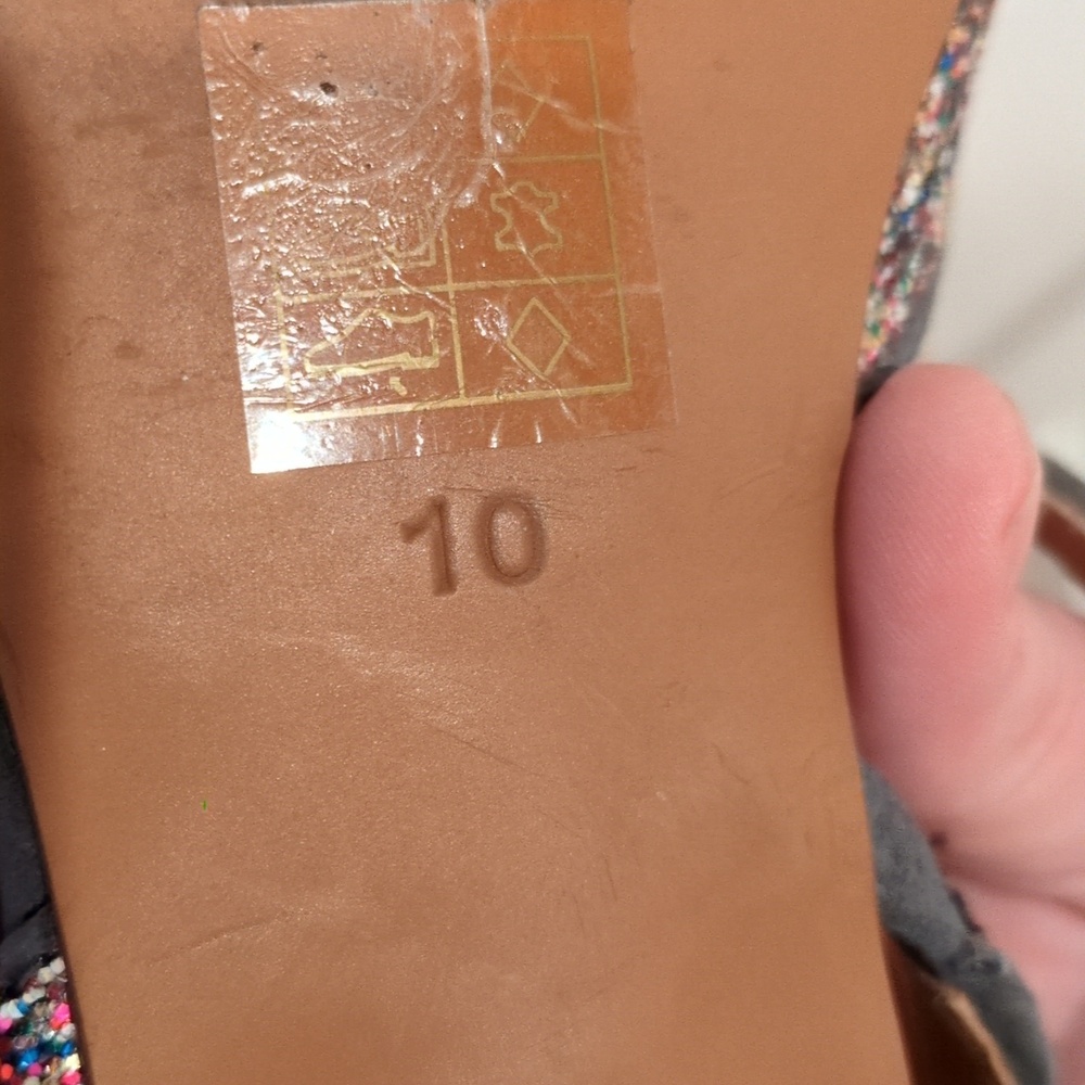 Madewell Glitter Slingback Flats Size 10 - Picture 5 of 7